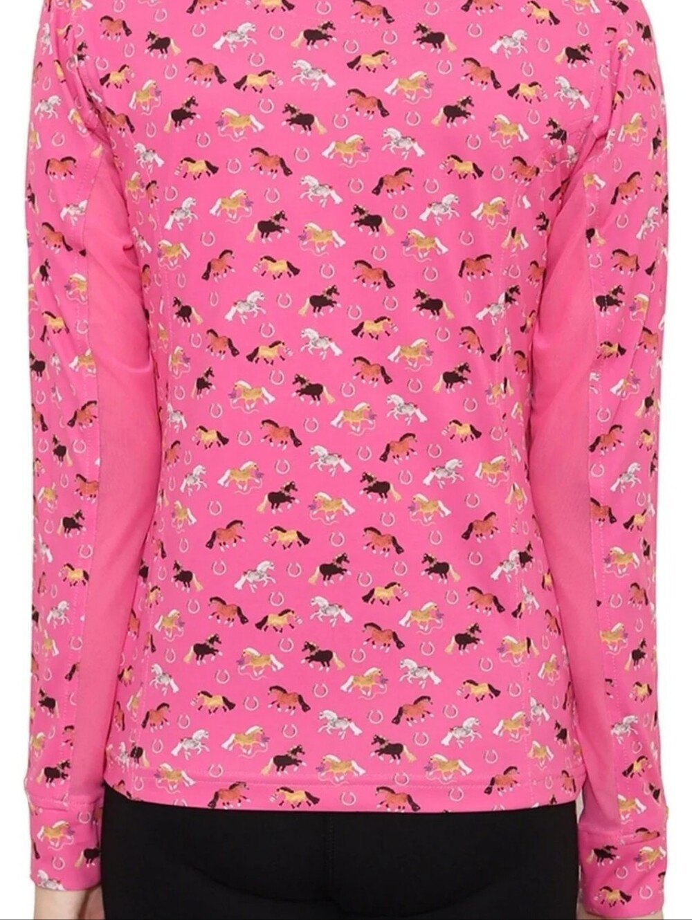 Tuffrider Children's Puff Ponies L/S Sport Shirt, NEW, XL, Pink - Picture 3 of 5